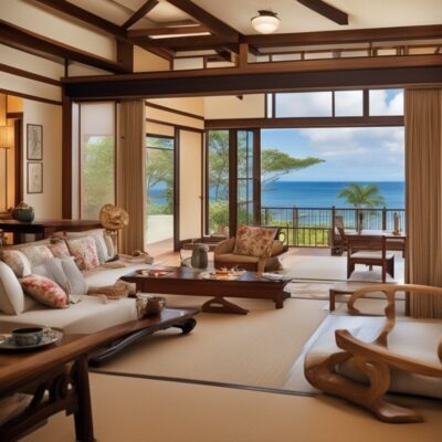 villa in Hawaii with Japanese style room and ocean view 14