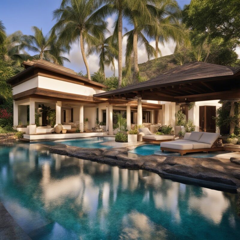 Luxury villa pool in Hawaii 2