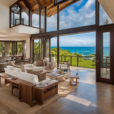 luxury villa in Hawaii with ocean view and orivate beach 5